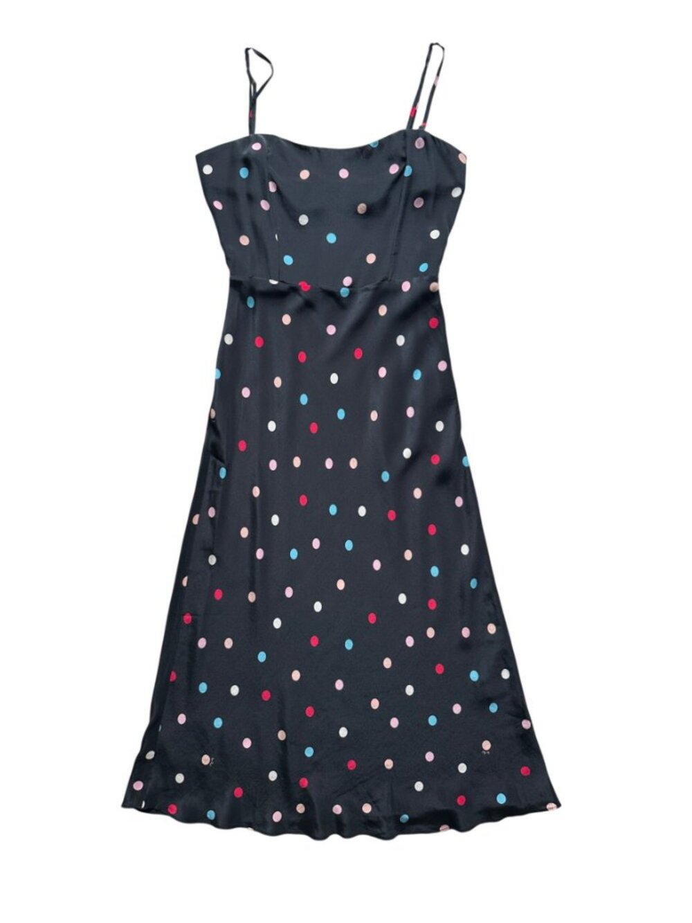 Réalisation Par The Amelia Midi Silk Dress Post Modern Black Polka Dot XS - Picture 4 of 10